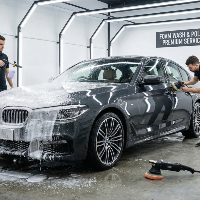 Foam Wash + Polish (Sedan)